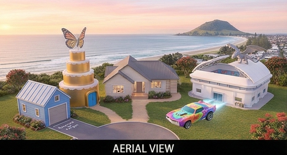 All four dream bedrooms together in Papamoa