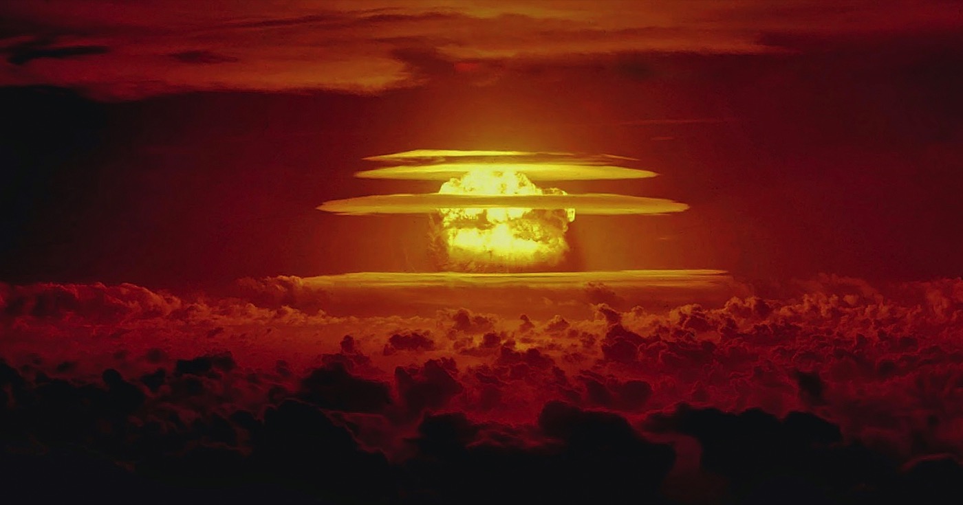 The Castle Bravo thermonuclear test, Bikini Atoll, 1 March 1954 — a 15-megaton detonation, the largest US nuclear test ever conducted